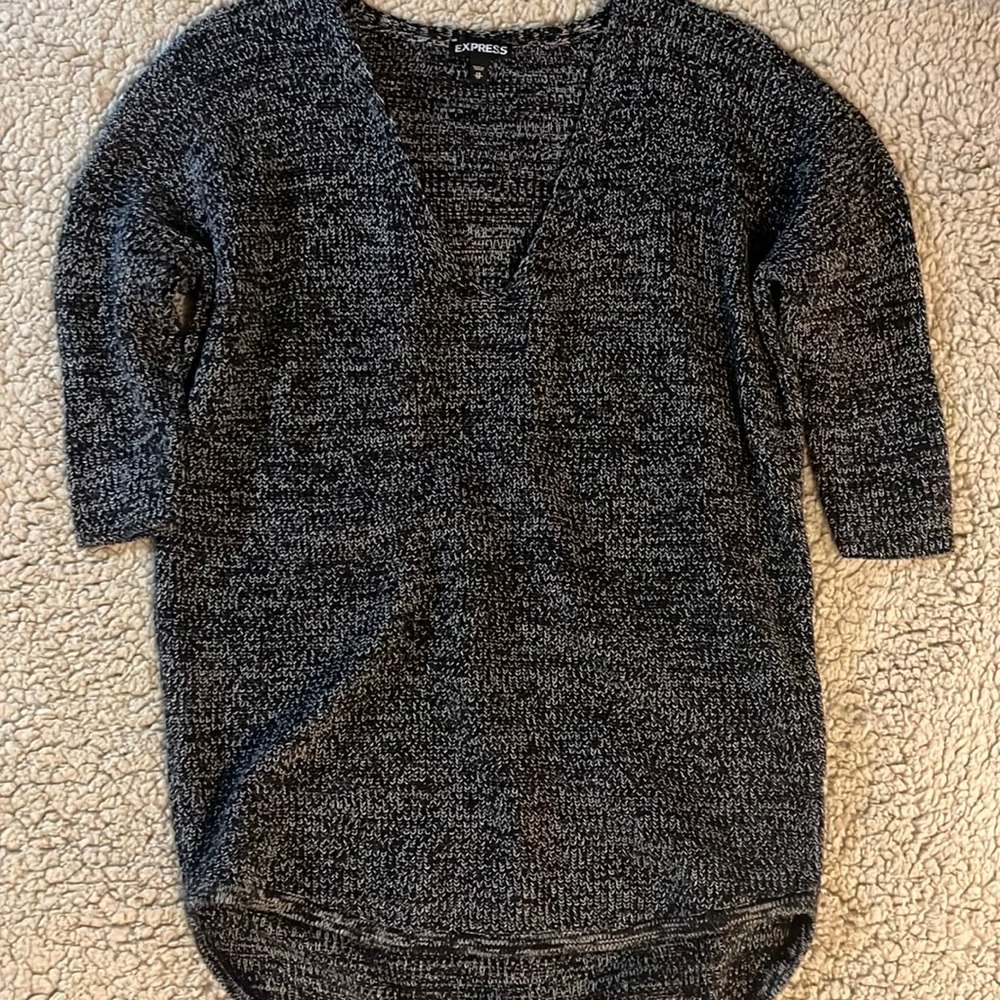 Express Black V-Neck Sweater